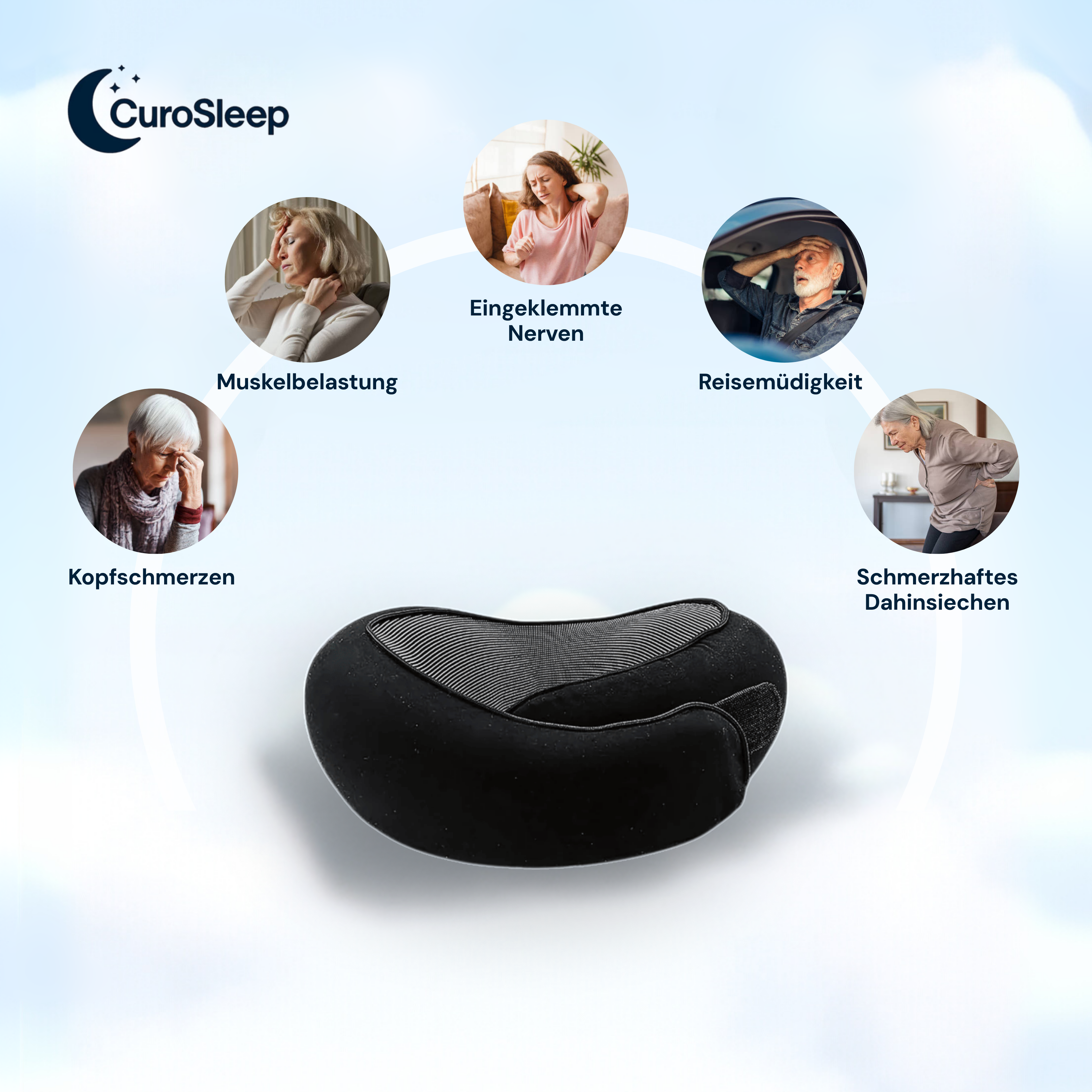 CuroSleep - Reise & Flug Nackenkissen